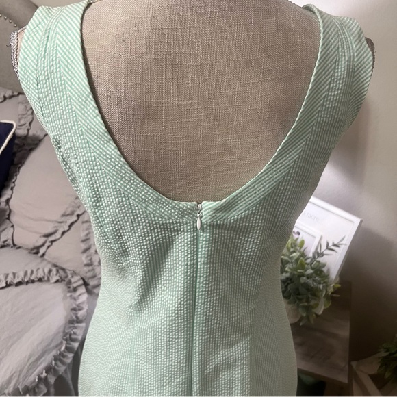 NWOT Lauren James Mint Green Sleeveless Seersucker Dress Size Medium - Picture 5 of 11